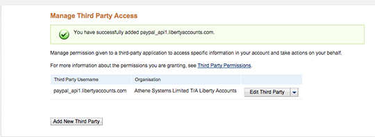 Third Party Permissions Confirmed